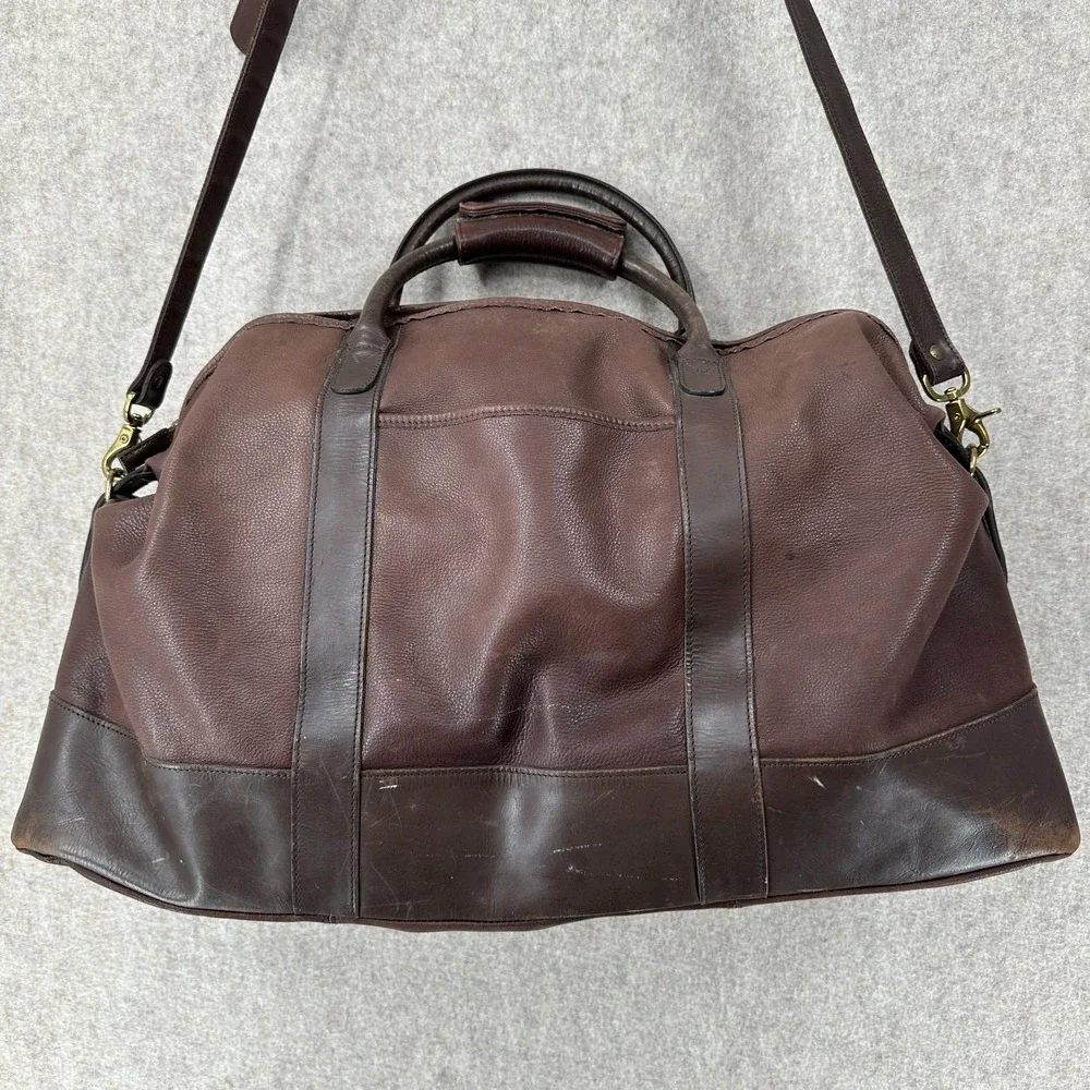 Fossil Brown‎ Leather Doctors Duffle Bag with Strap Overnight